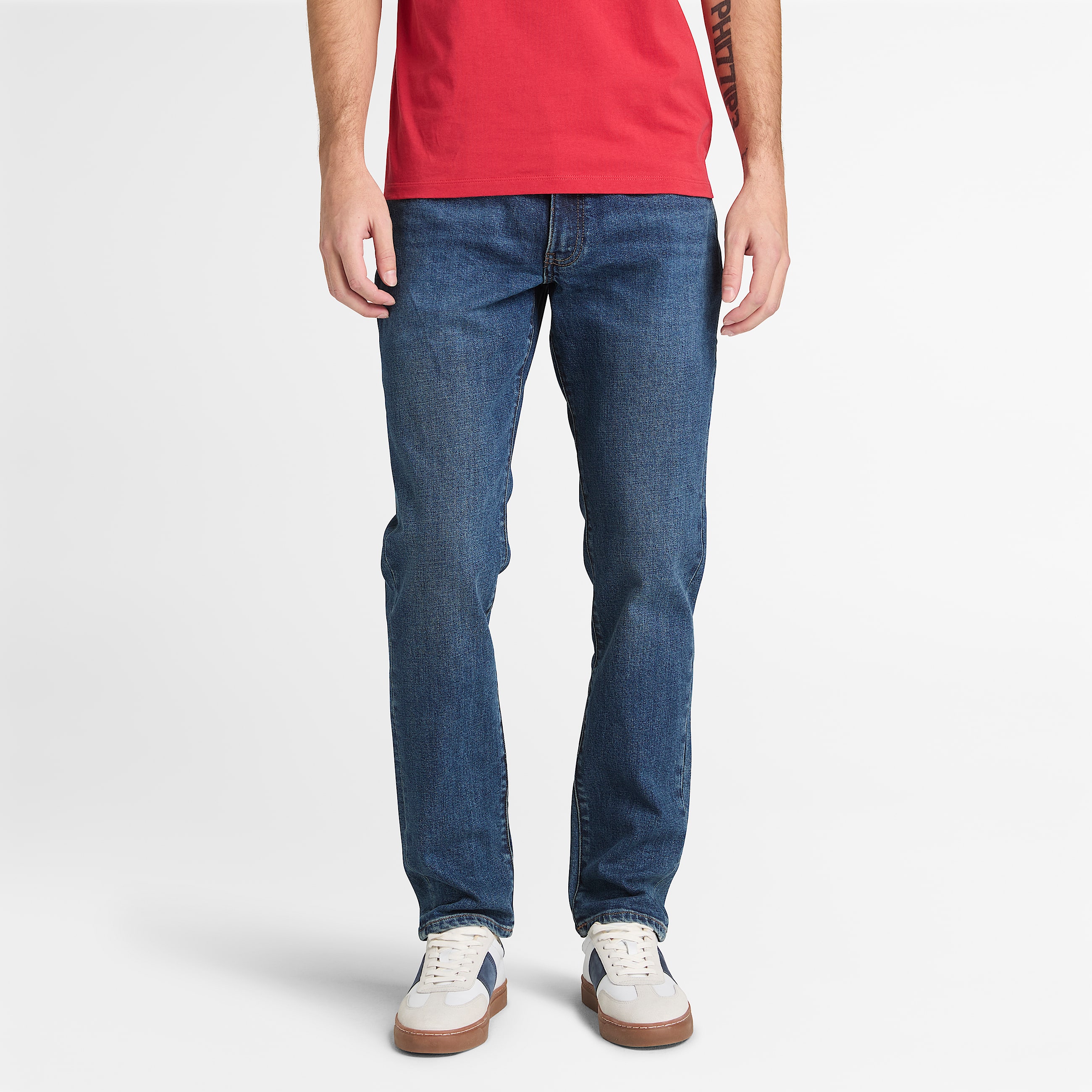 Schmale StretchJeans fr Herren in Blau TBL Blau ALT1