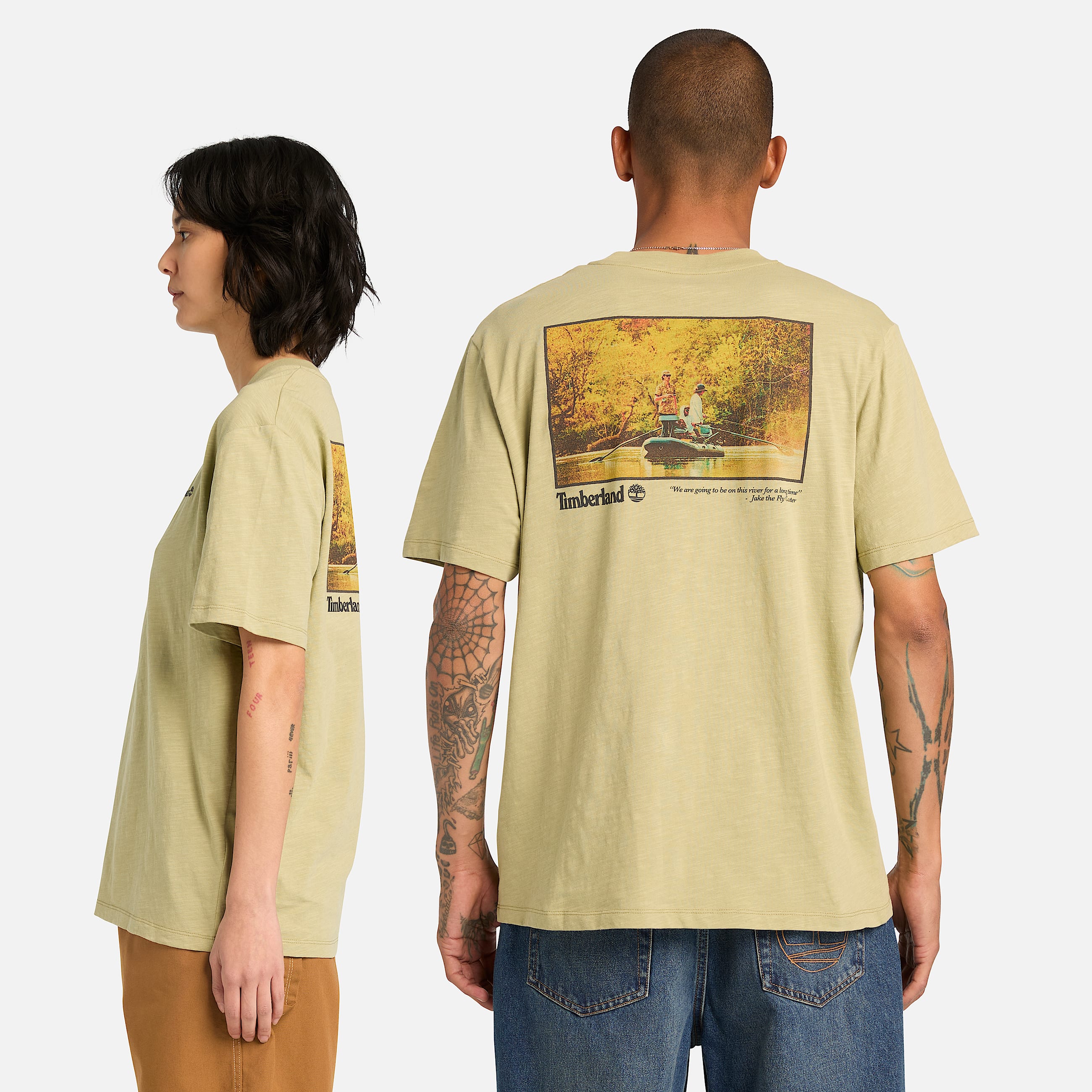Tshirt con Grafica Foto Pesci in verde TBL verde ALT2