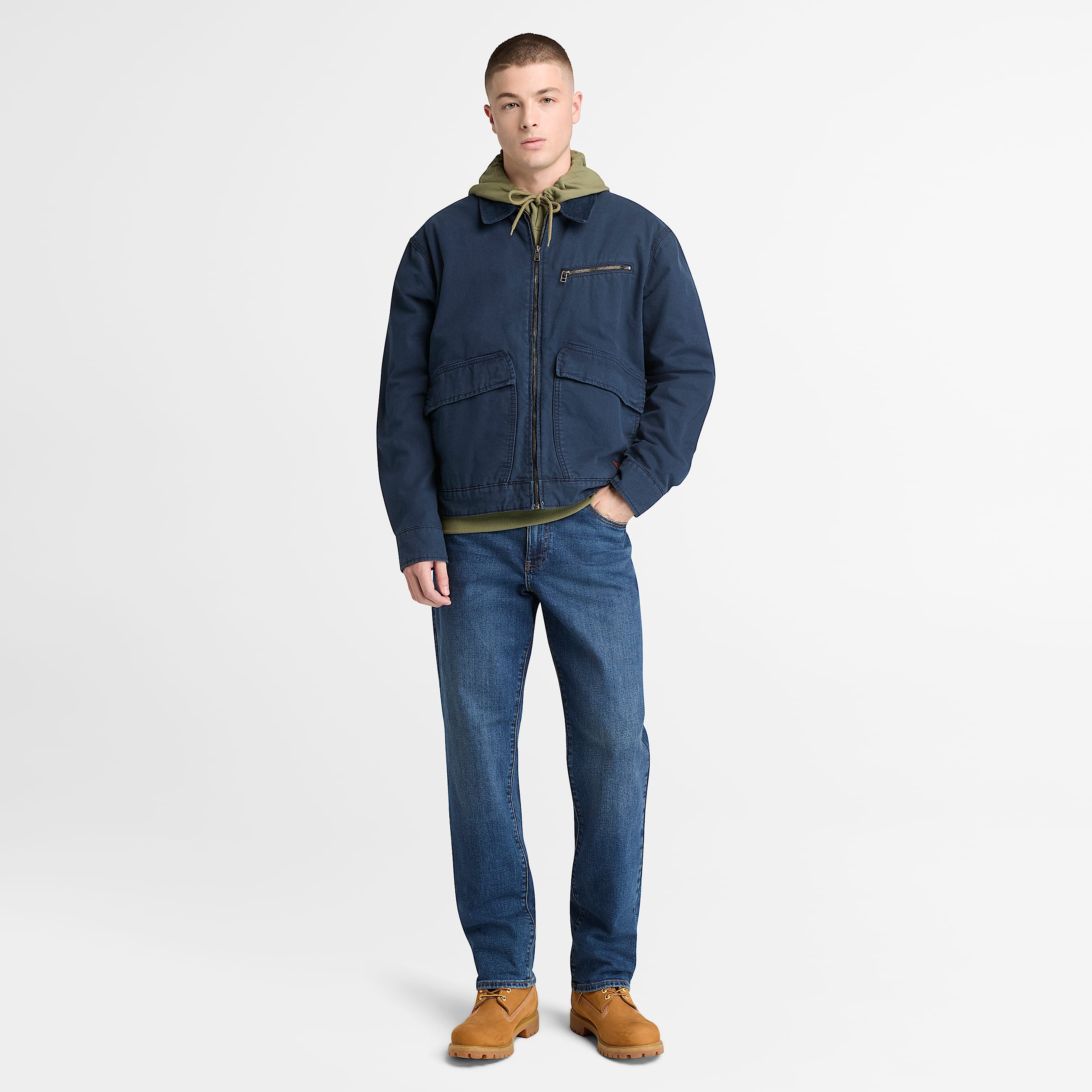 Gerade StretchJeans fr Herren in Blau TBL Blau ALT2