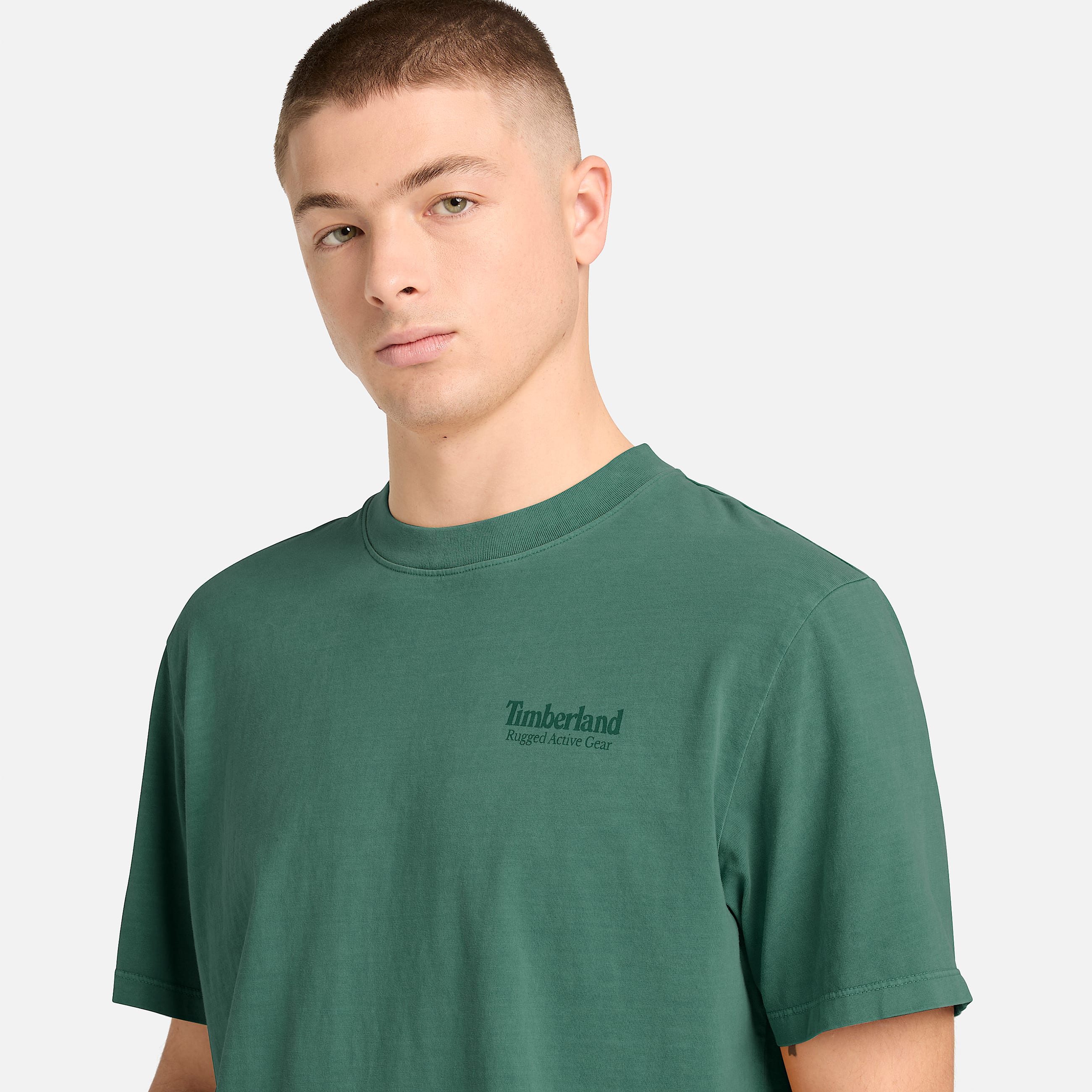Tshirt con Grafica Rugged Active Gear da Uomo in verde TBL verde ALT3