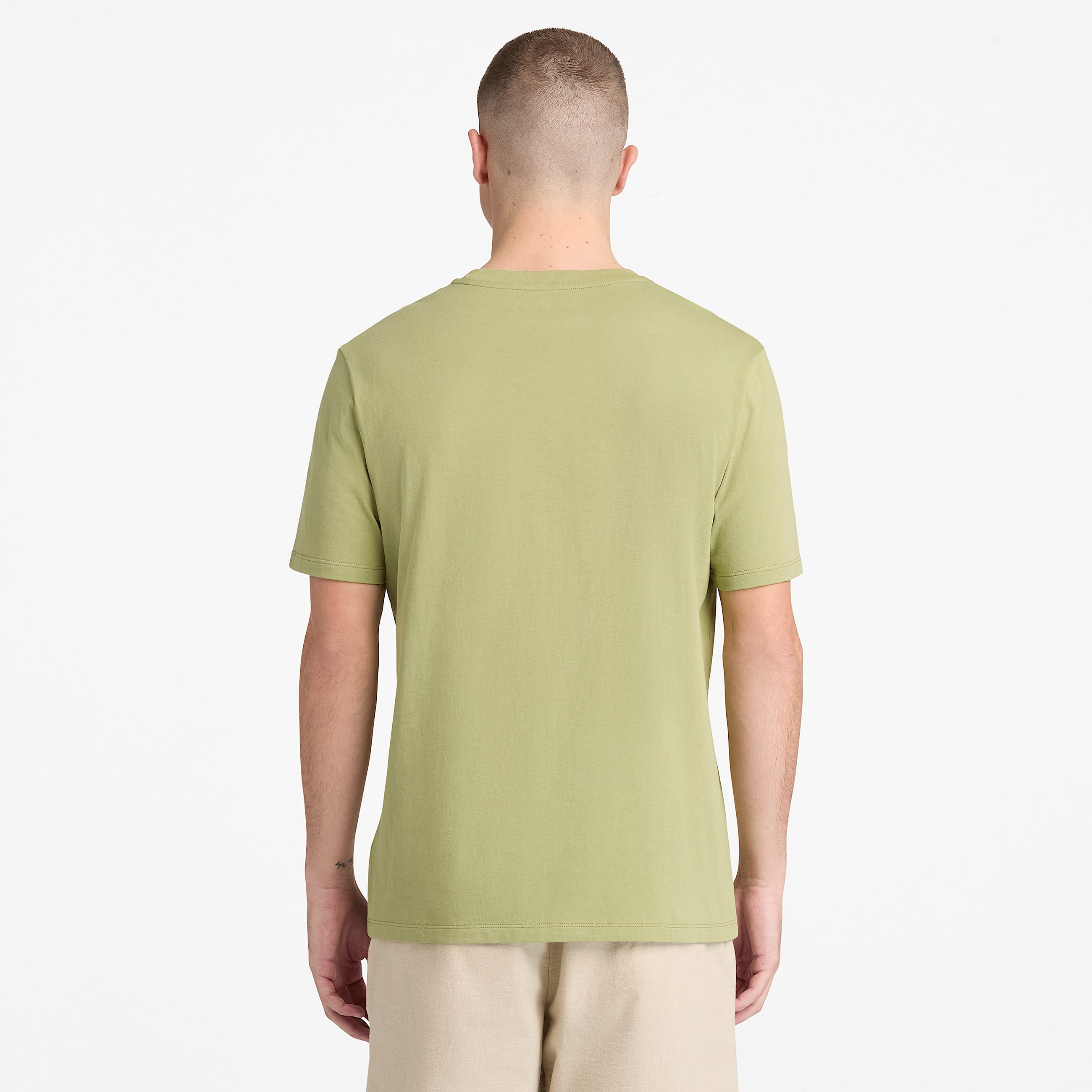 Tshirt a Maniche Corte con Logo Grafico Acqua da Uomo in verde TBL verde ALT8