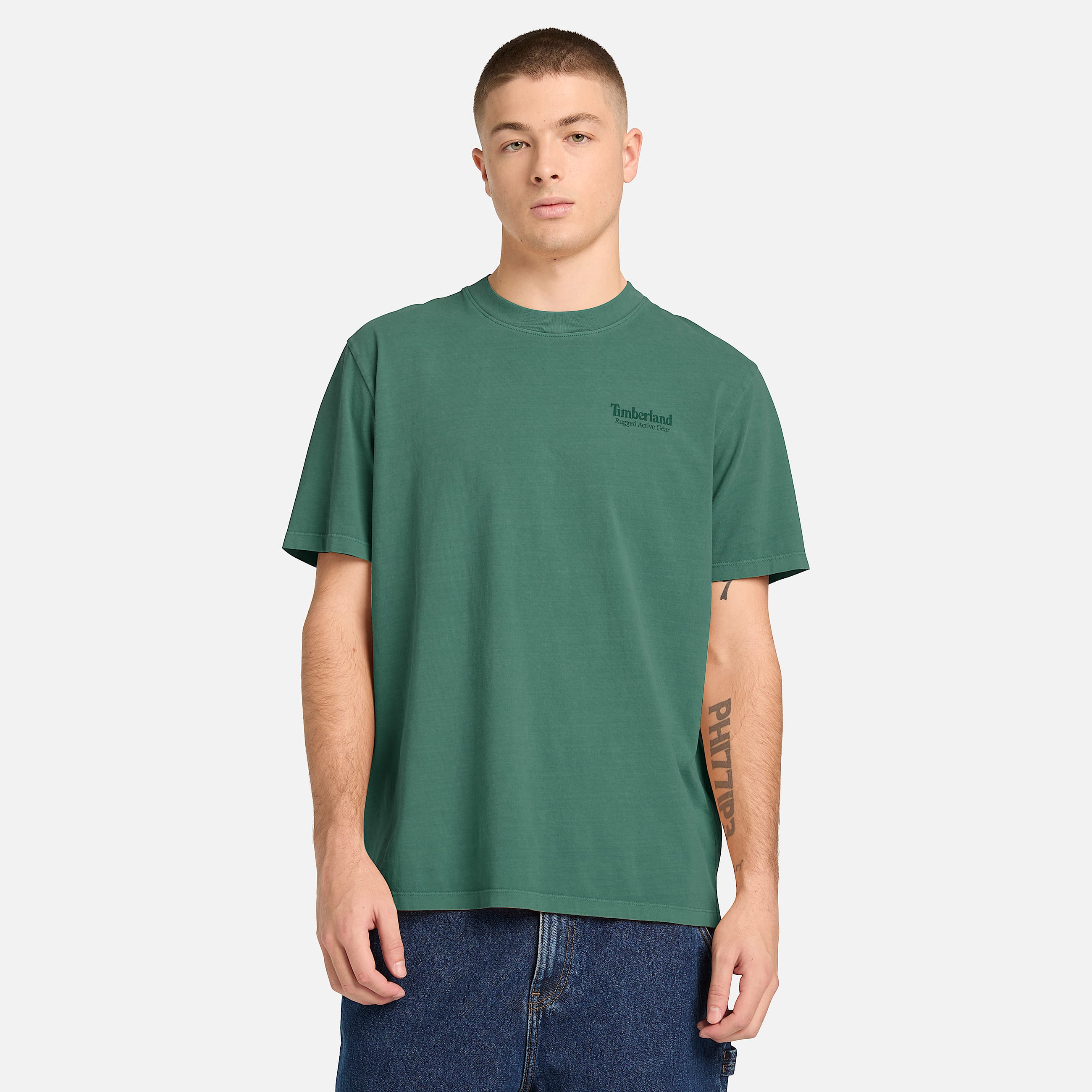 Tshirt con Grafica Rugged Active Gear da Uomo in verde TBL verde ALT1