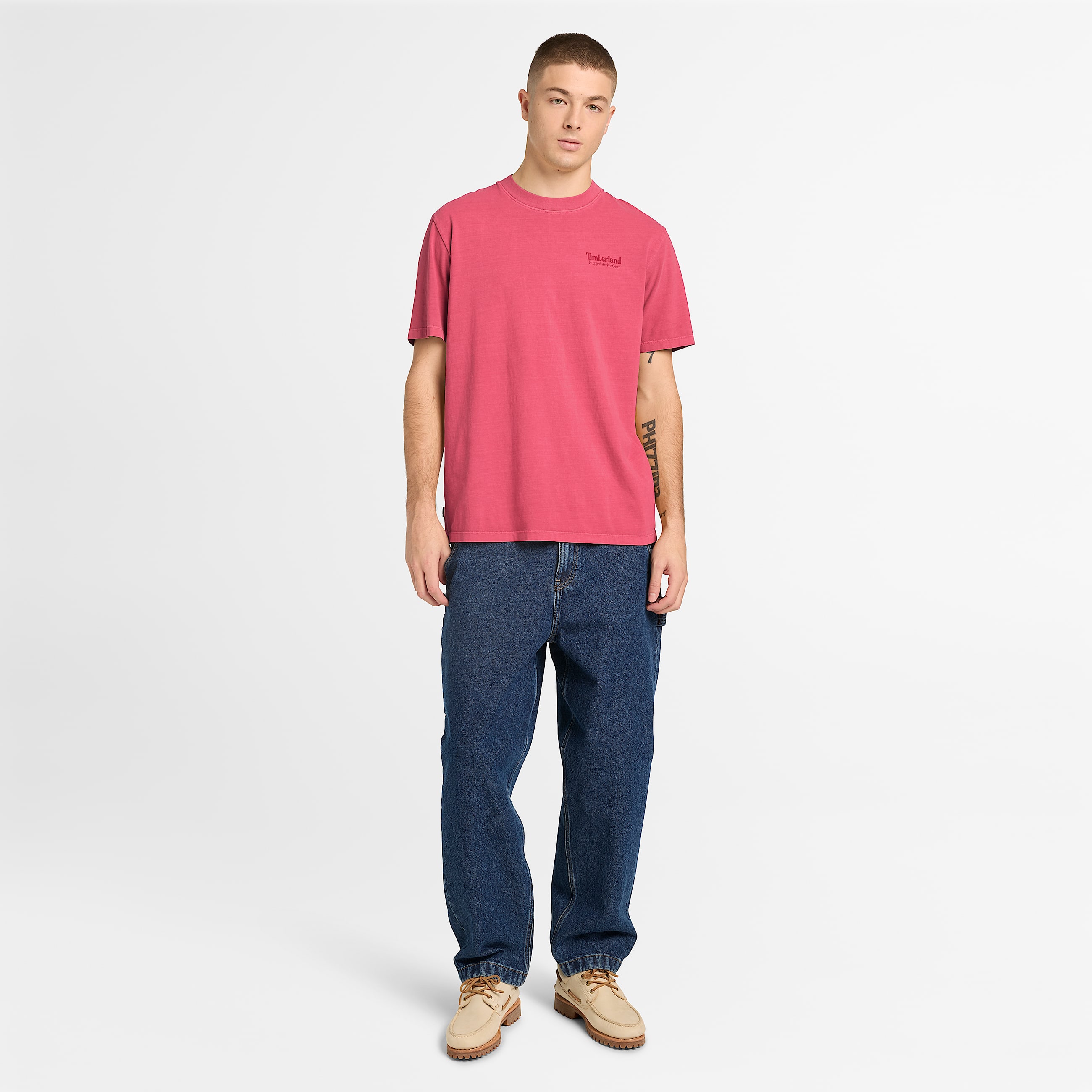 Tshirt con Grafica Rugged Active Gear da Uomo in rosso TBL rosso ALT2