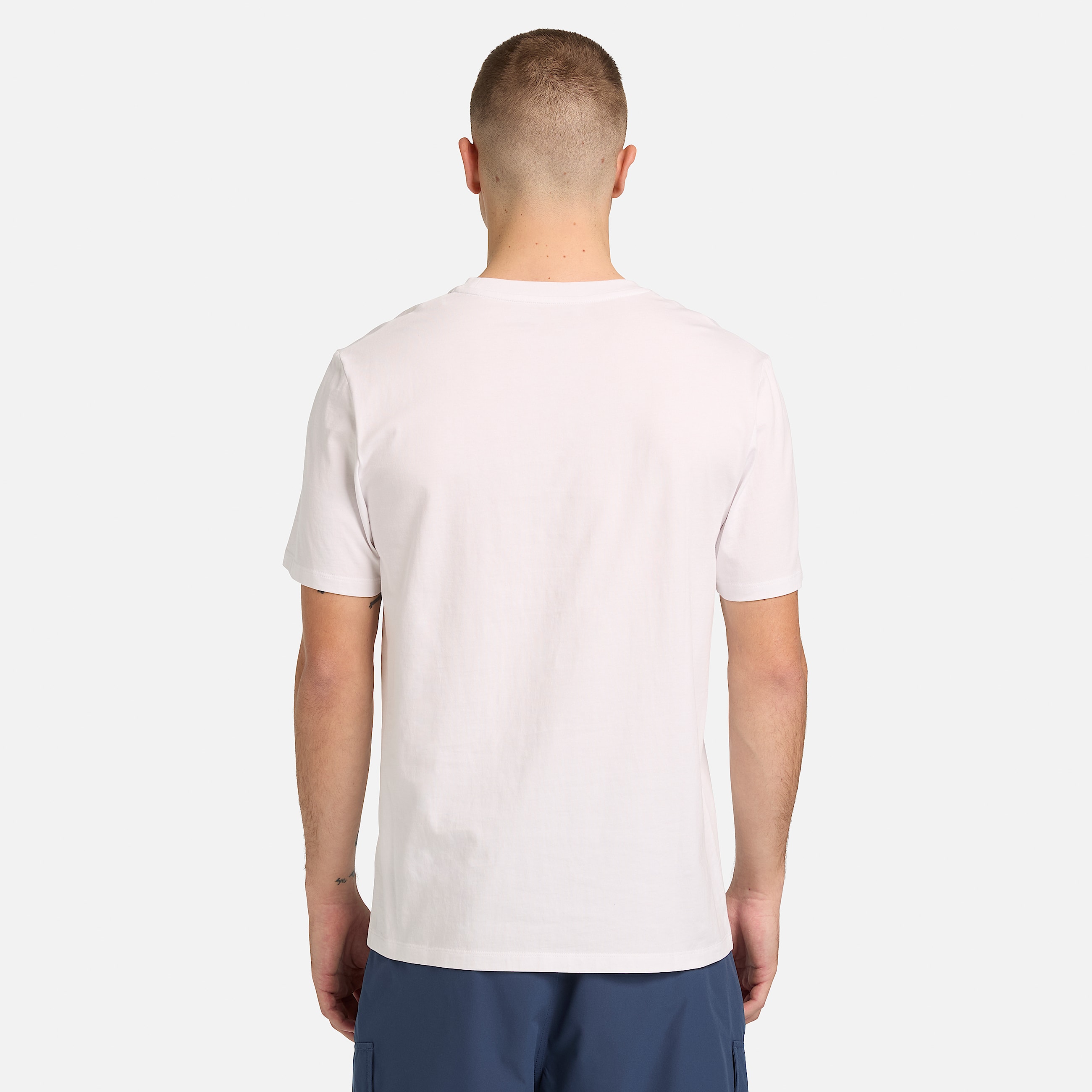 Tshirt a Maniche Corte con Logo Grafico Acqua da Uomo in bianco TBL bianco ALT8