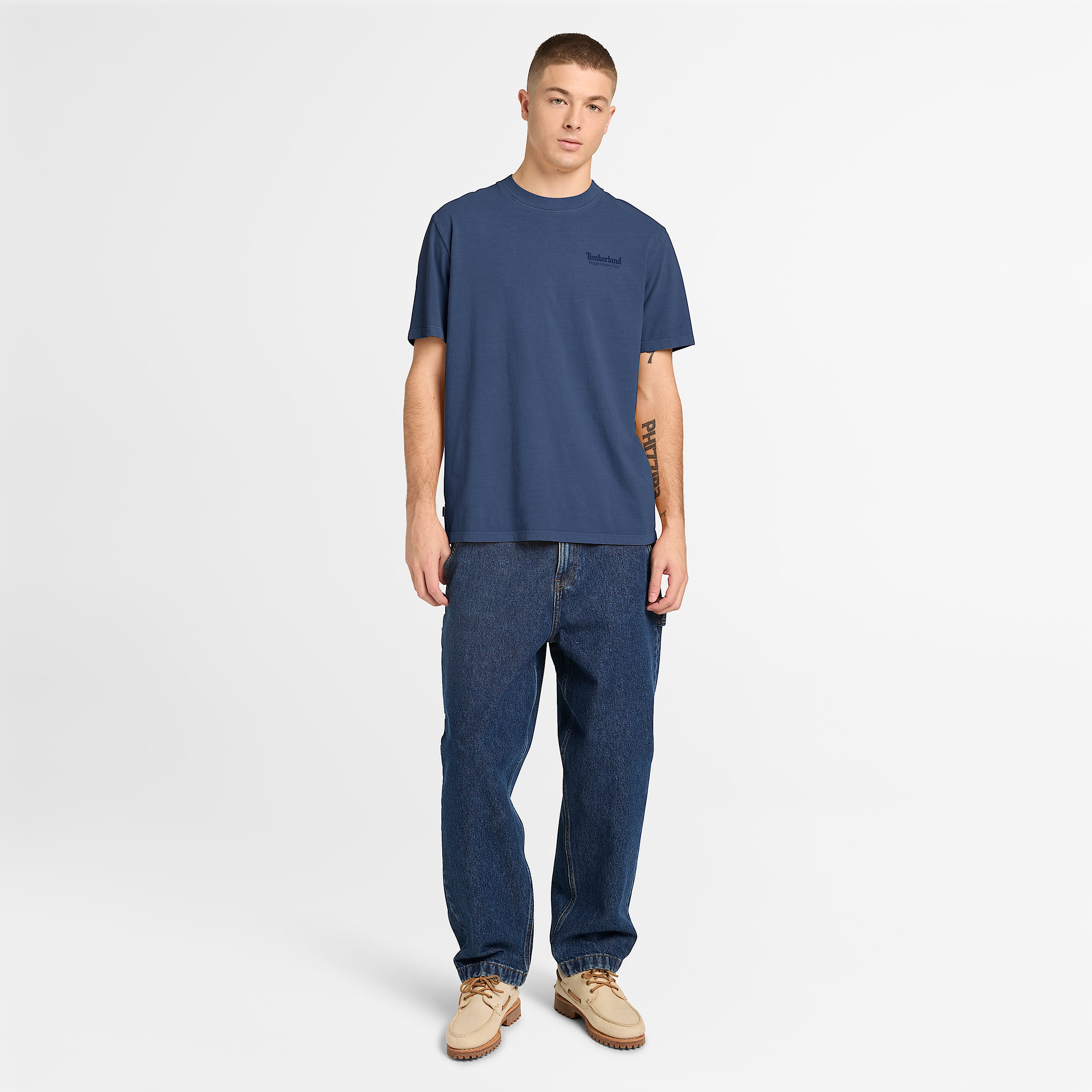 Tshirt con Grafica Rugged Active Gear da Uomo in blu TBL blu ALT2