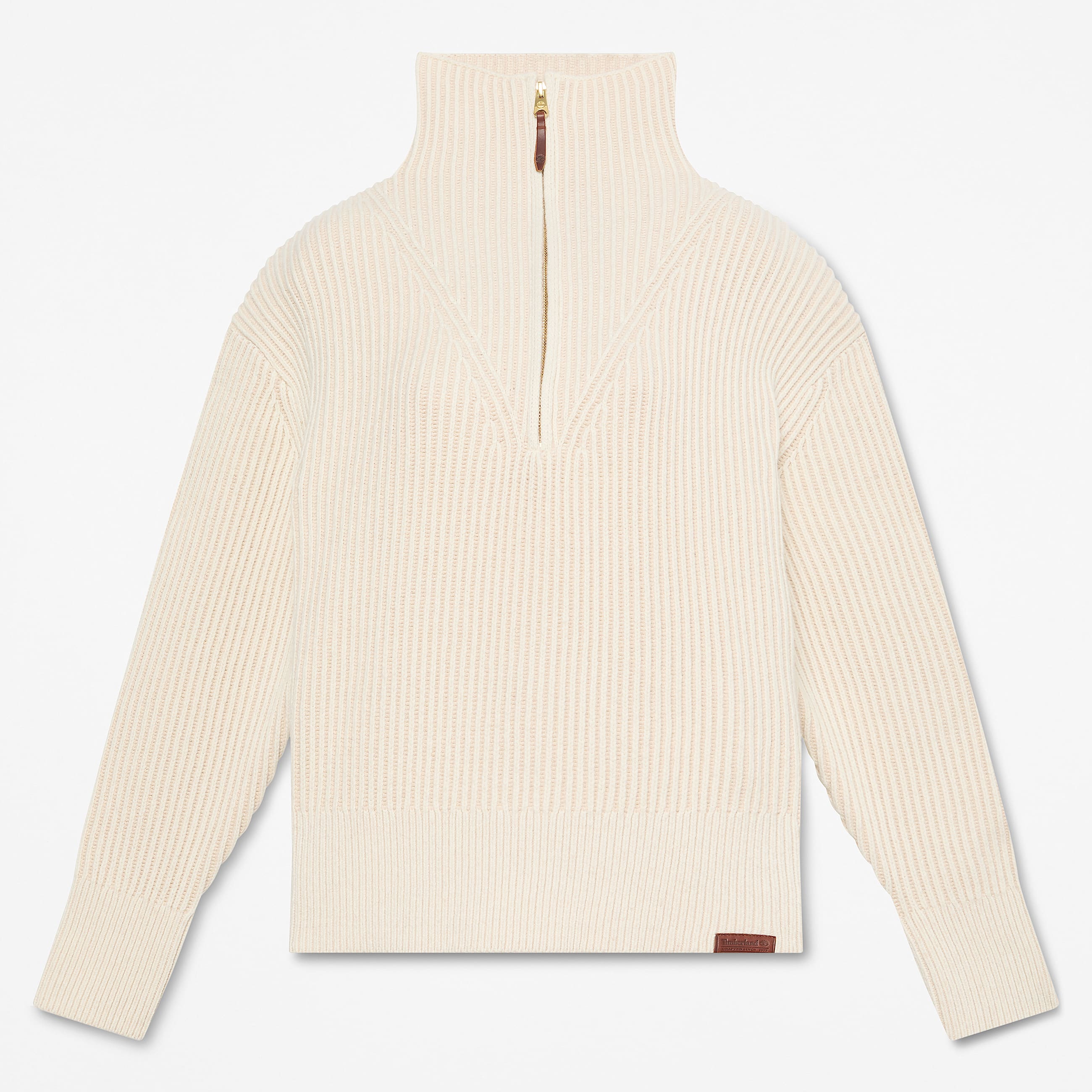 Chunky QuarterZip Jumper for Women in Beige TBL Beige HERO