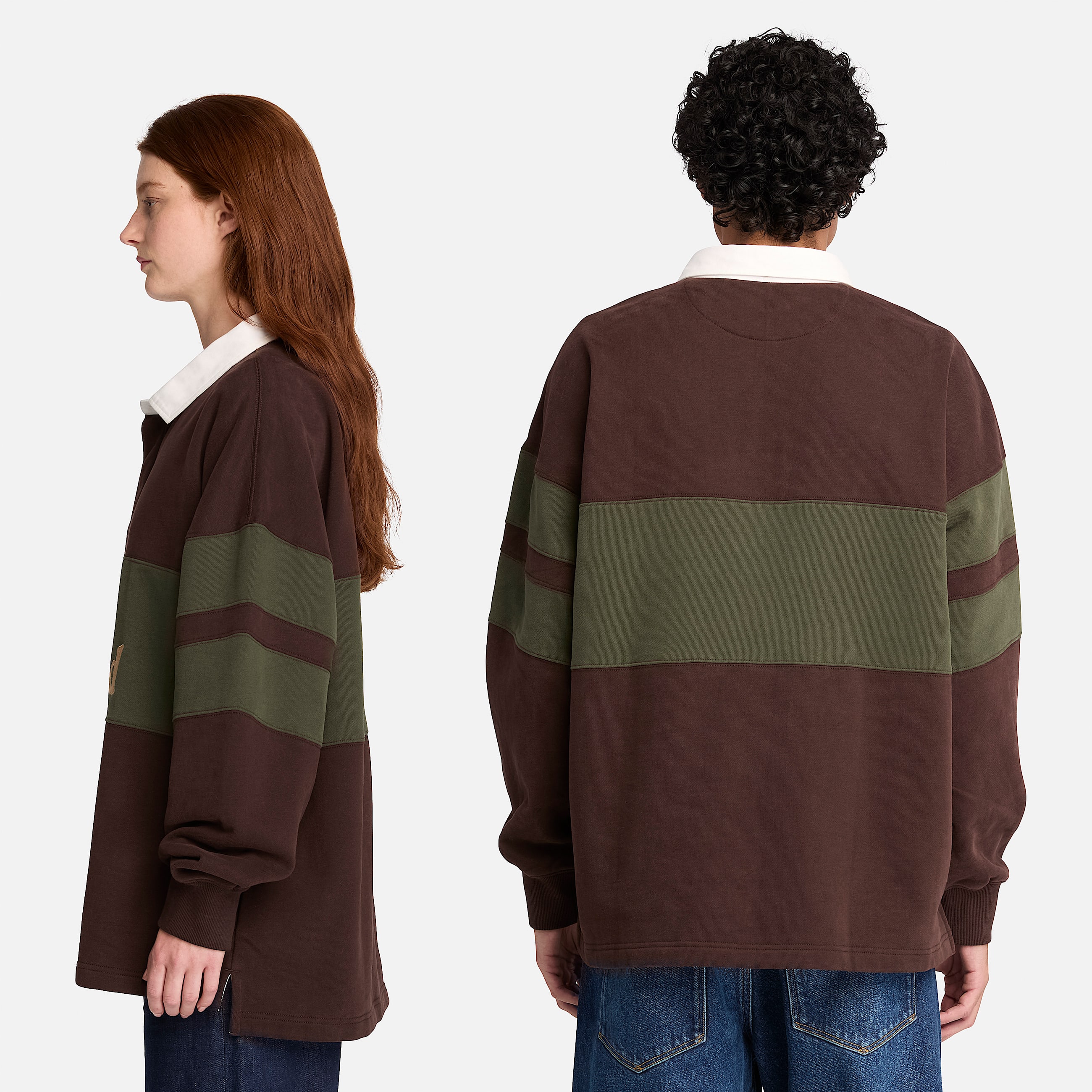 Timberland Tokyo Design Collective Rugby Polo in Dark Brown TBL Brown ALT2