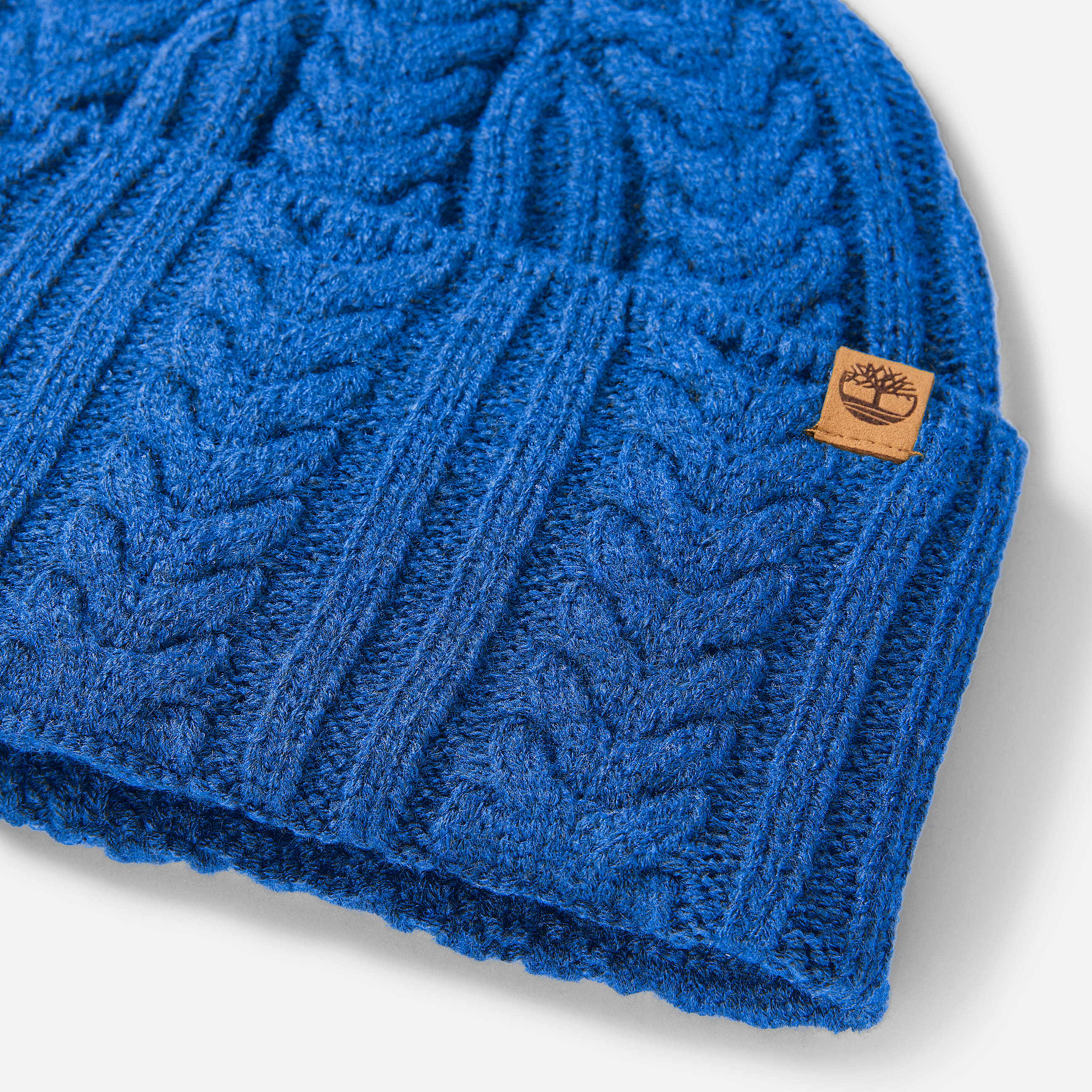Cable Beanie for Women in Blue TBL Blue ALT1