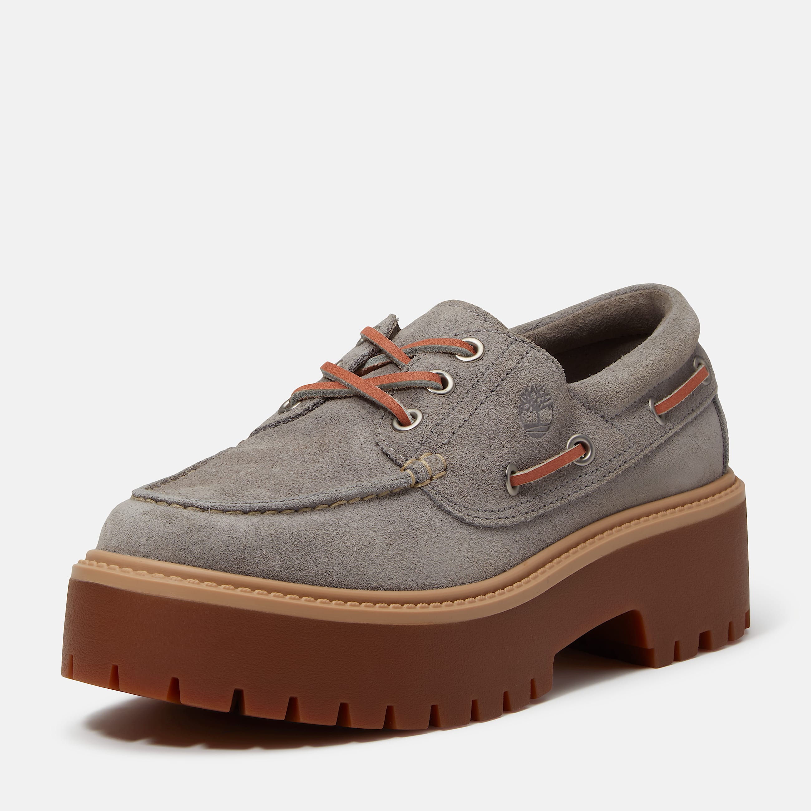 Chaussure bateau compense Stone Street pour femme en gris TBL gris ALT4