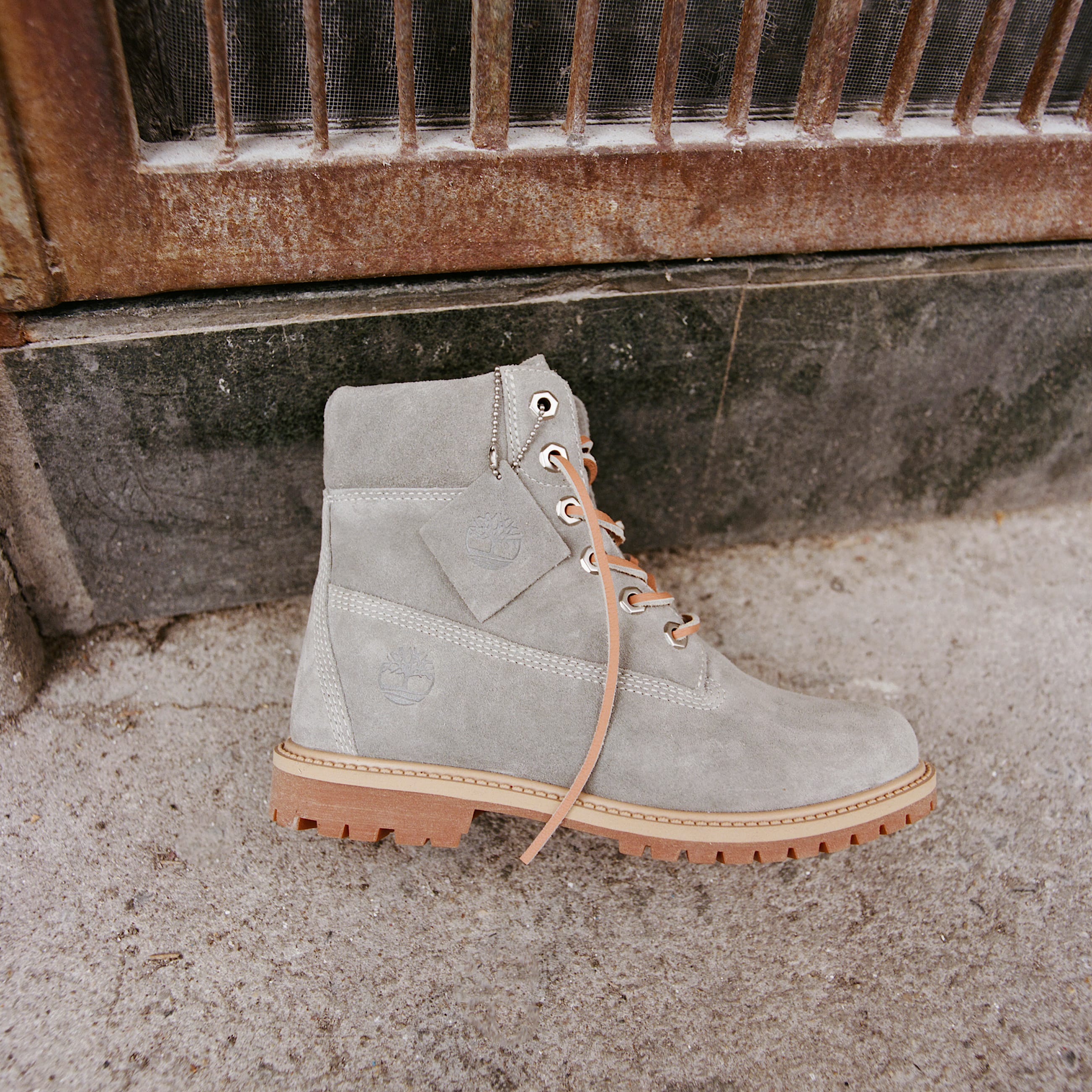 Timberland Premium 6Inch Boot fr Damen in Grau TBL Grau MKTG1