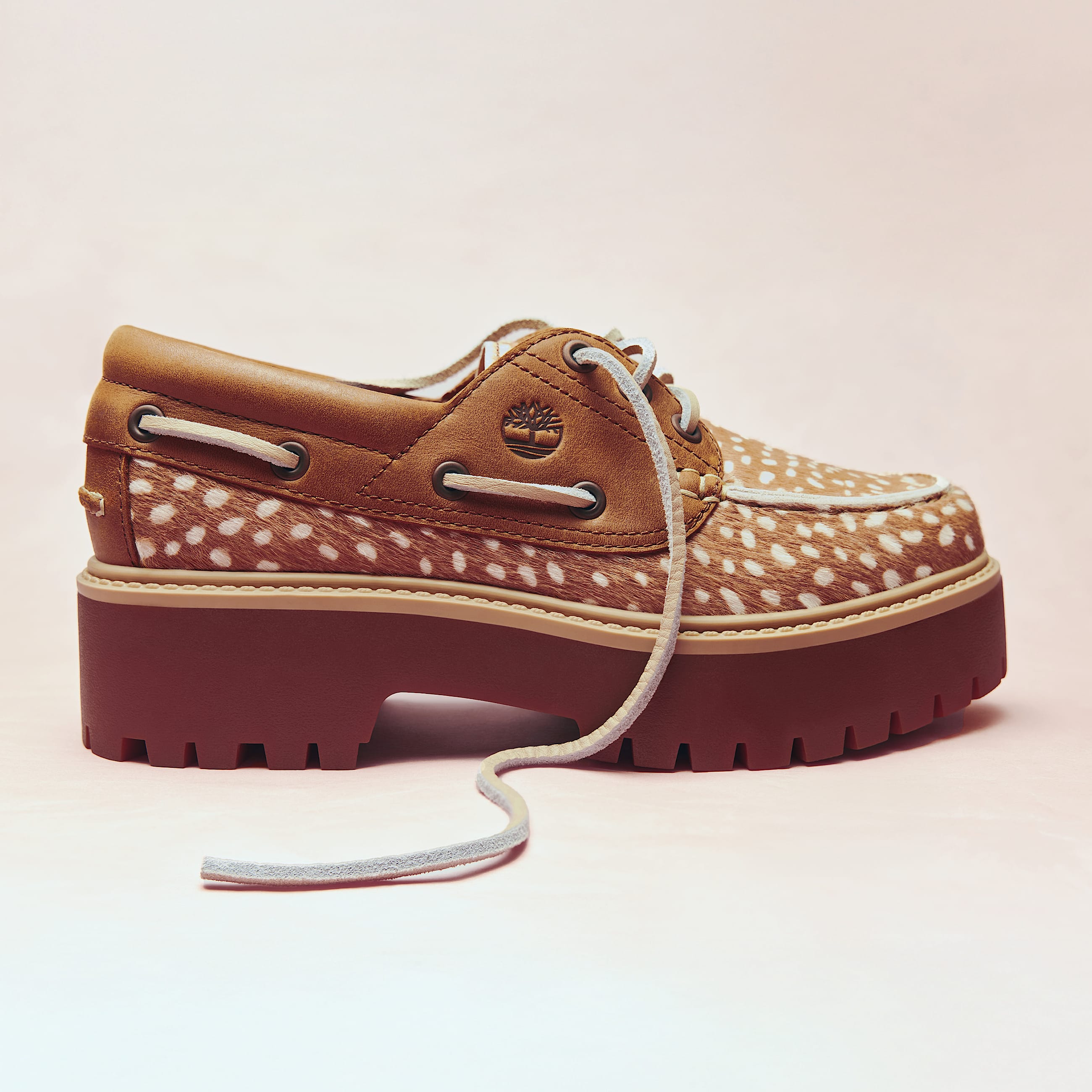 Stone Street Platform Boat Shoe for Women in BrownBeige TBL Brown MKTG1