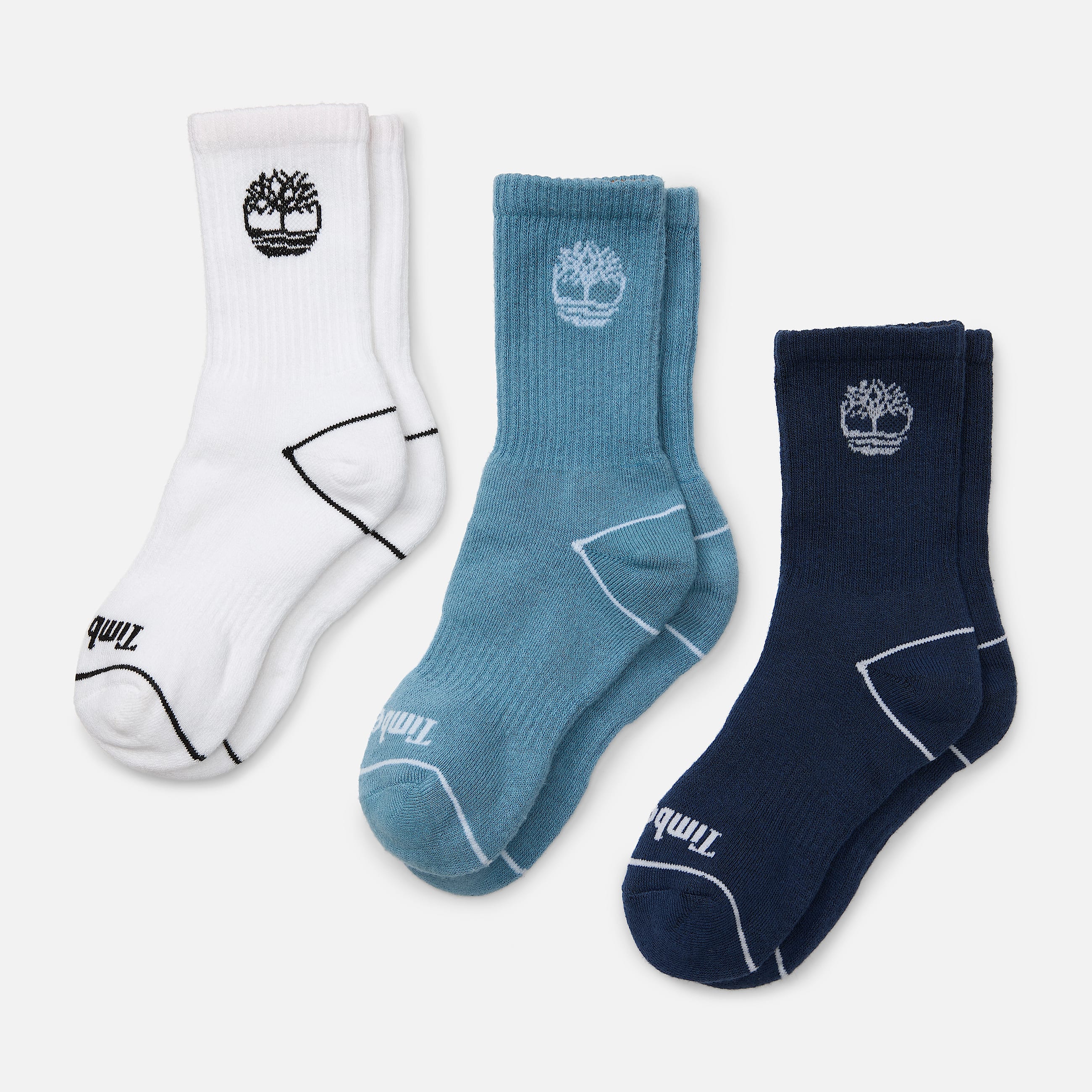 Kids Bowden 3Pack Crew Sock in Blue TBL Blue HERO