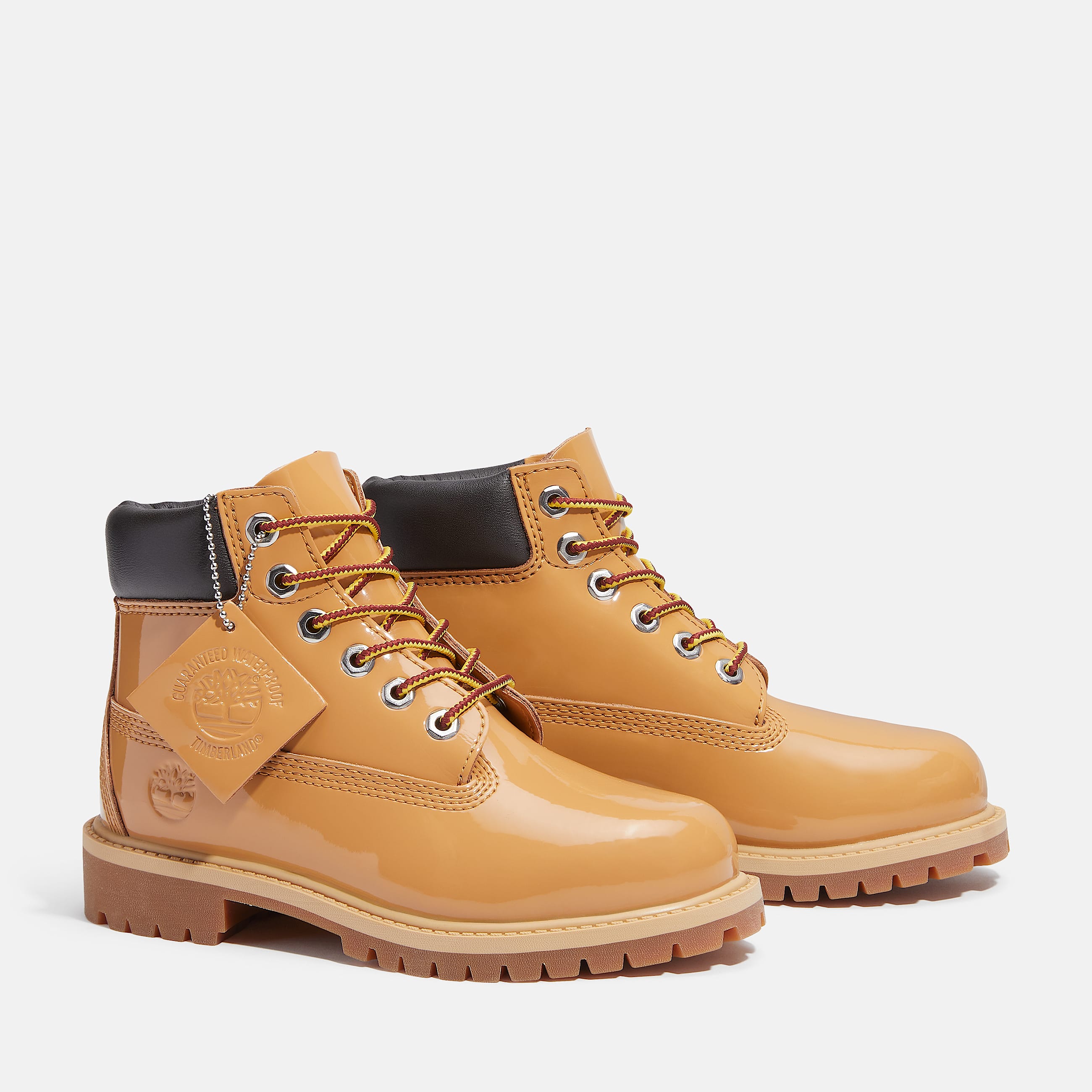 Timberland Premium 6Inch Waterproof Boot for Youth in Light Brown TBL Brown ALT4