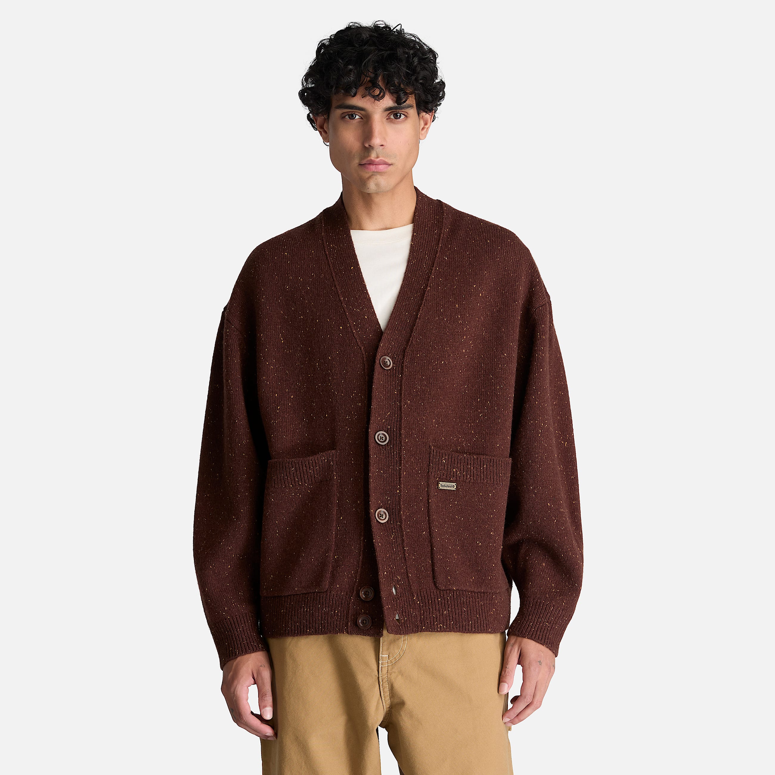 Phillips Brook Wool Cardigan for Men in Dark Brown TBL Brown ALT3