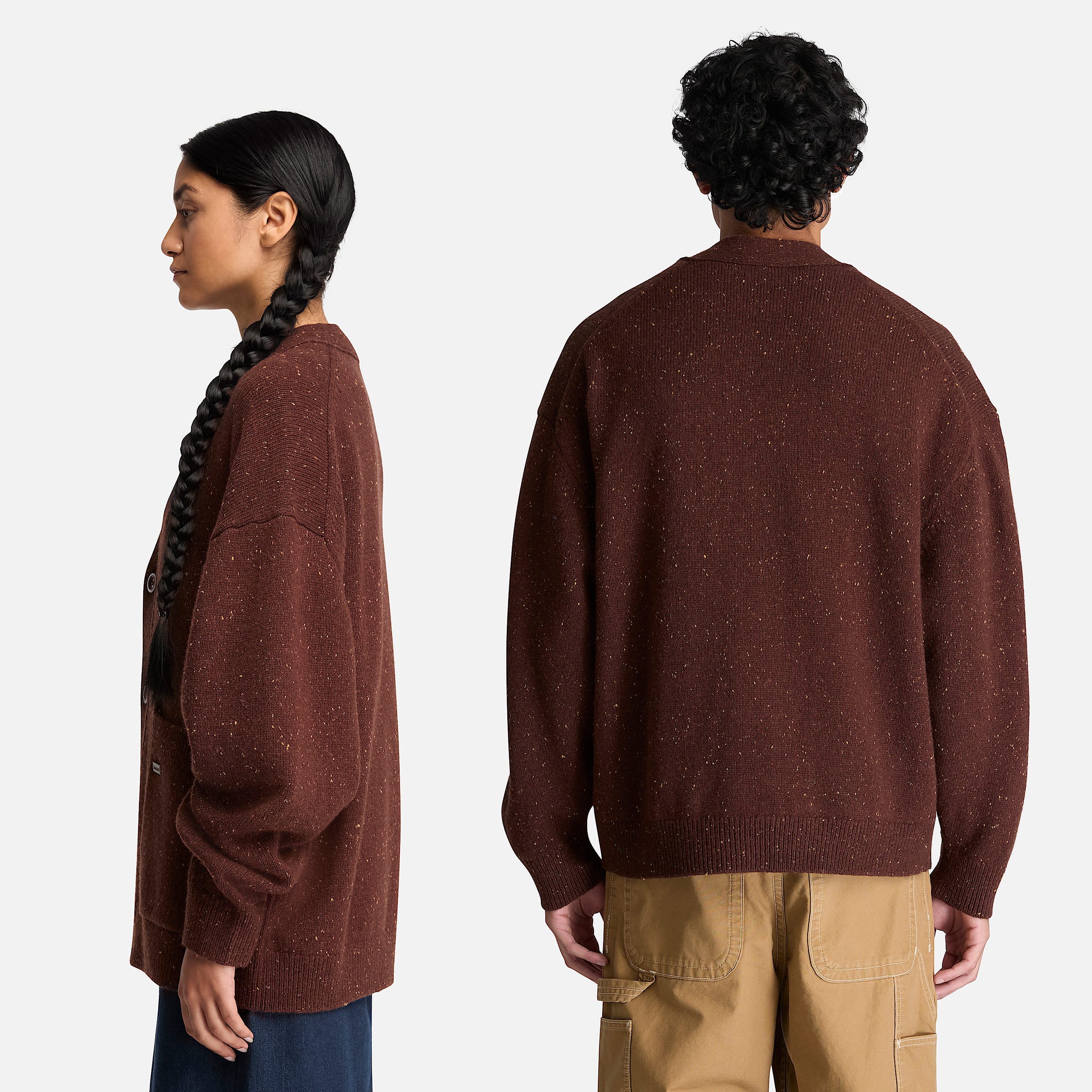 Phillips Brook Wool Cardigan for Men in Dark Brown TBL Brown ALT1
