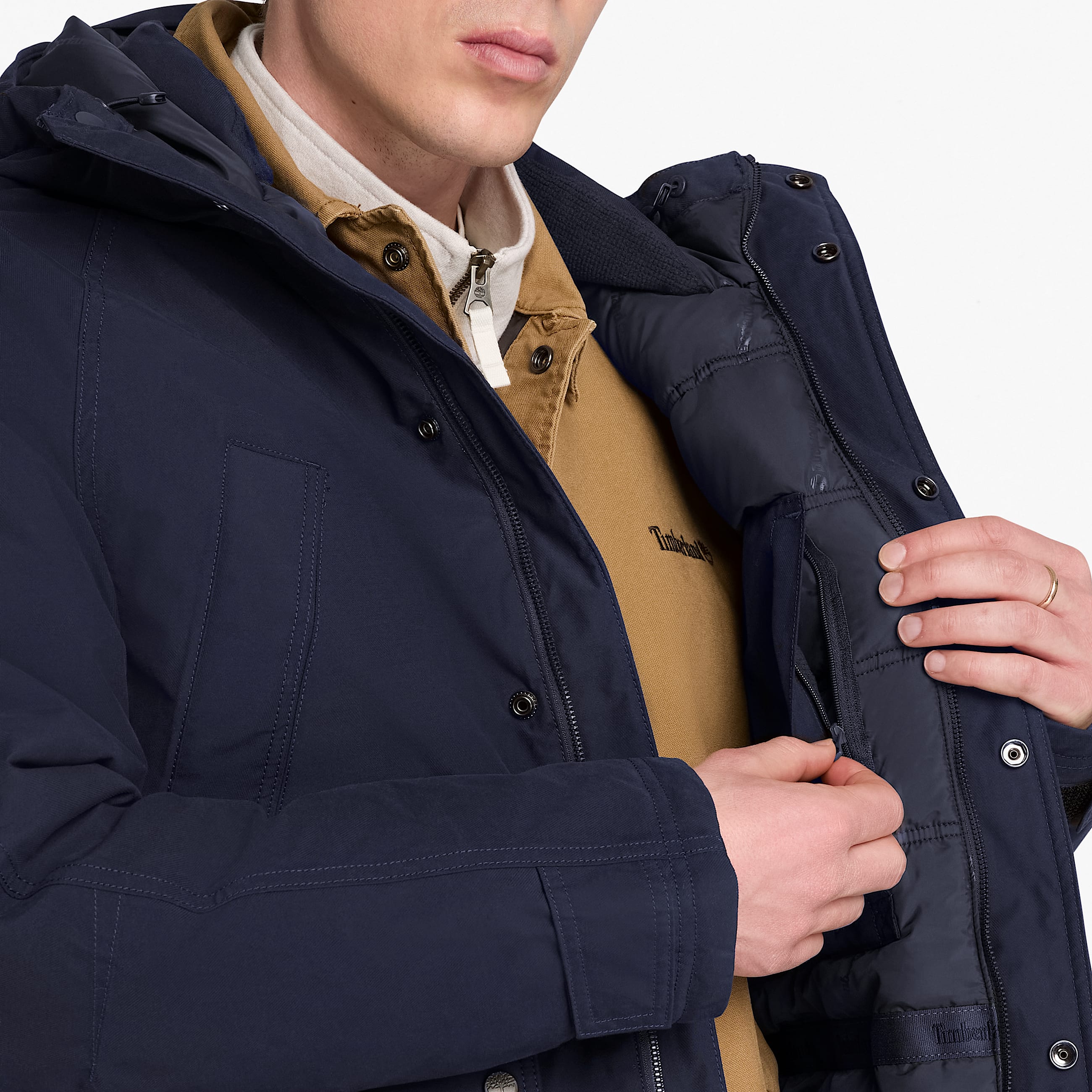 Waterproof Parka for Men in Dark Blue TBL Blue ALT3
