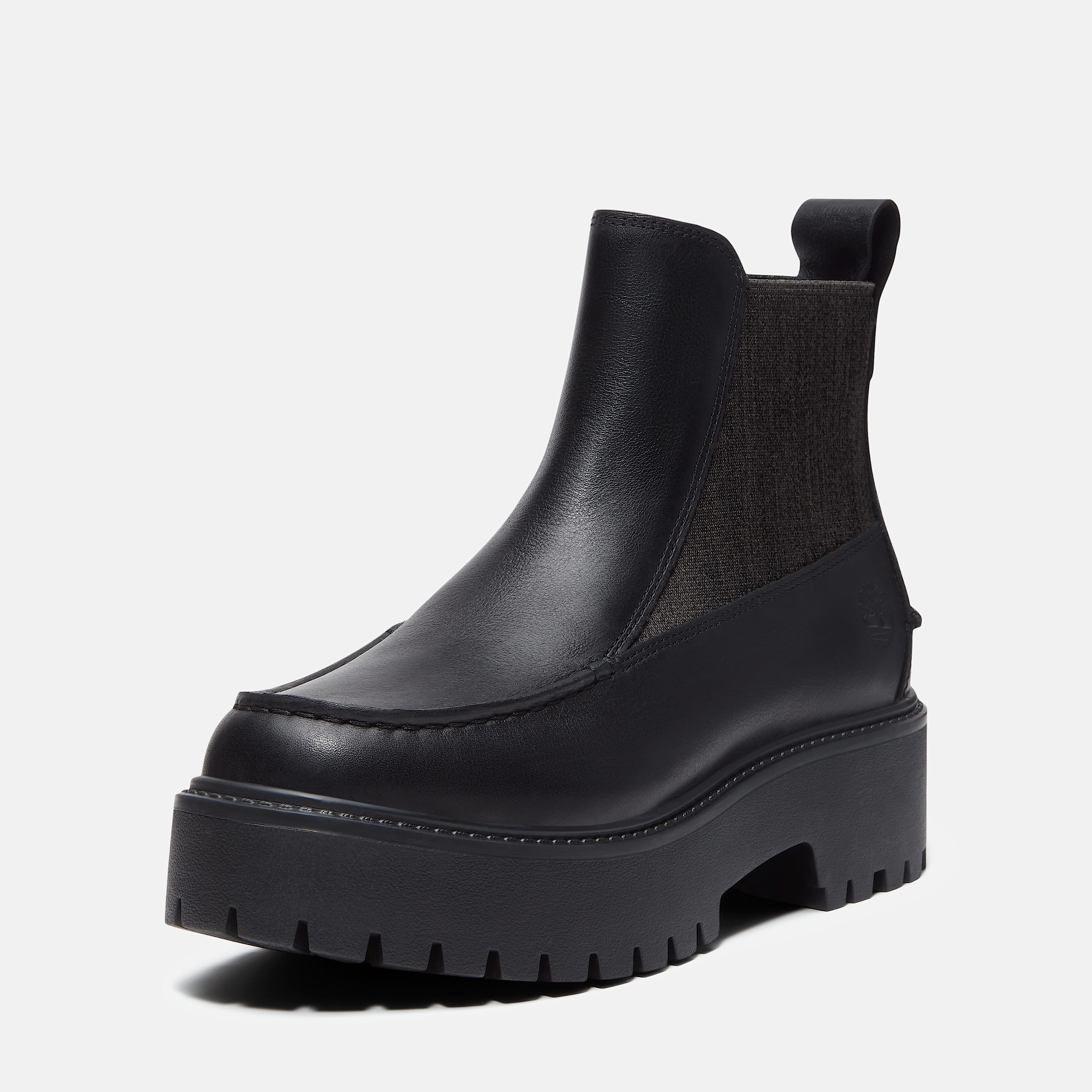Stone Street Chelsea Boot mit Plateausohle fr Damen in Schwarz TBL Schwarz ALT9