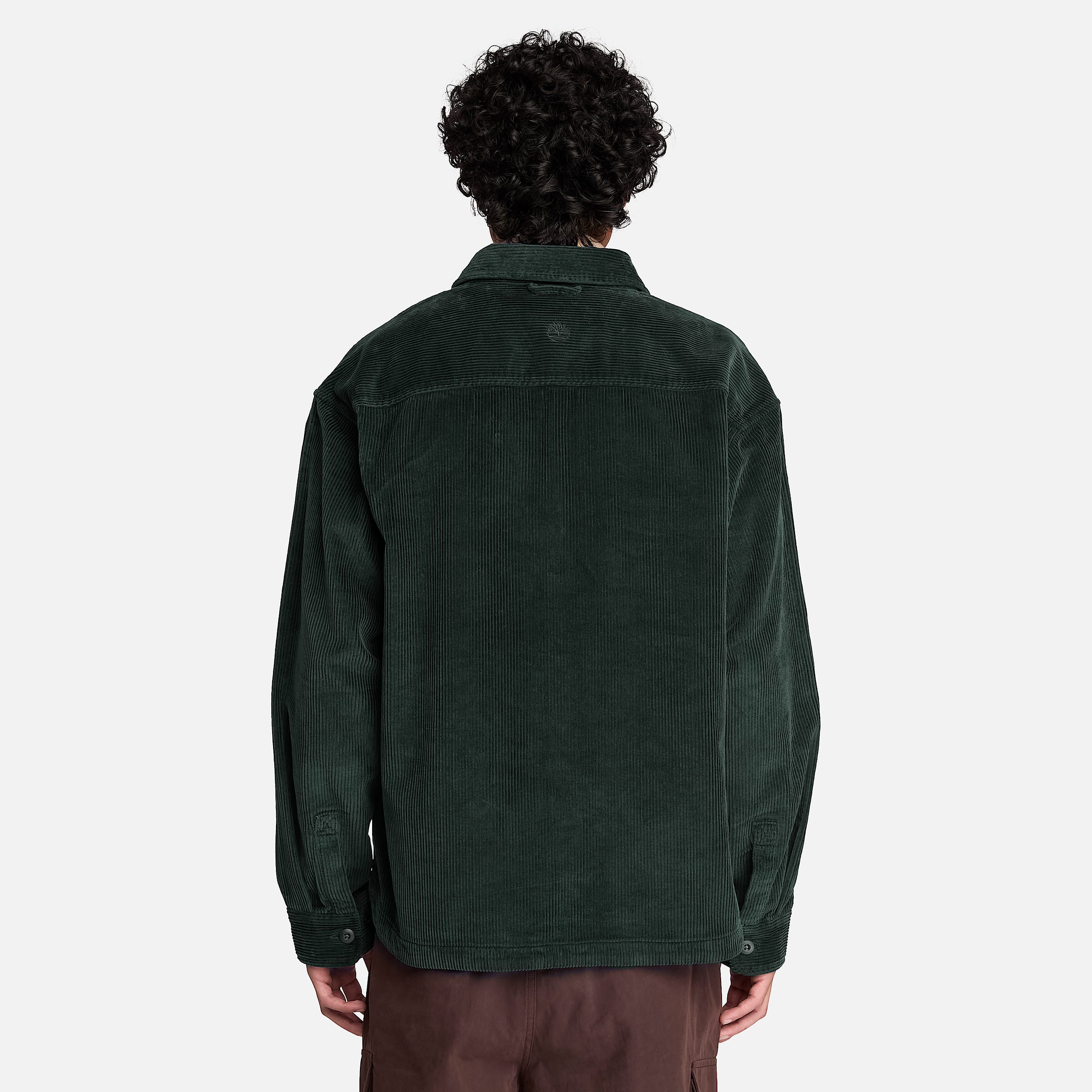 Corduroy Overshirt for Men in Dark Green TBL Green ALT8