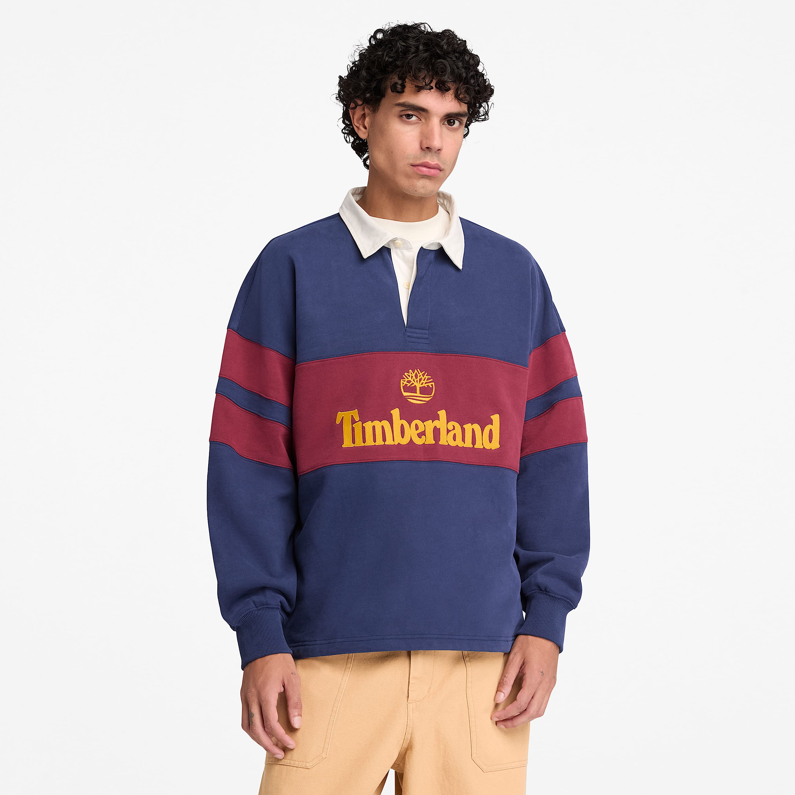 Timberland Tokyo Design Collective Rugby Polo in Dark Blue TBL Blue ALT3