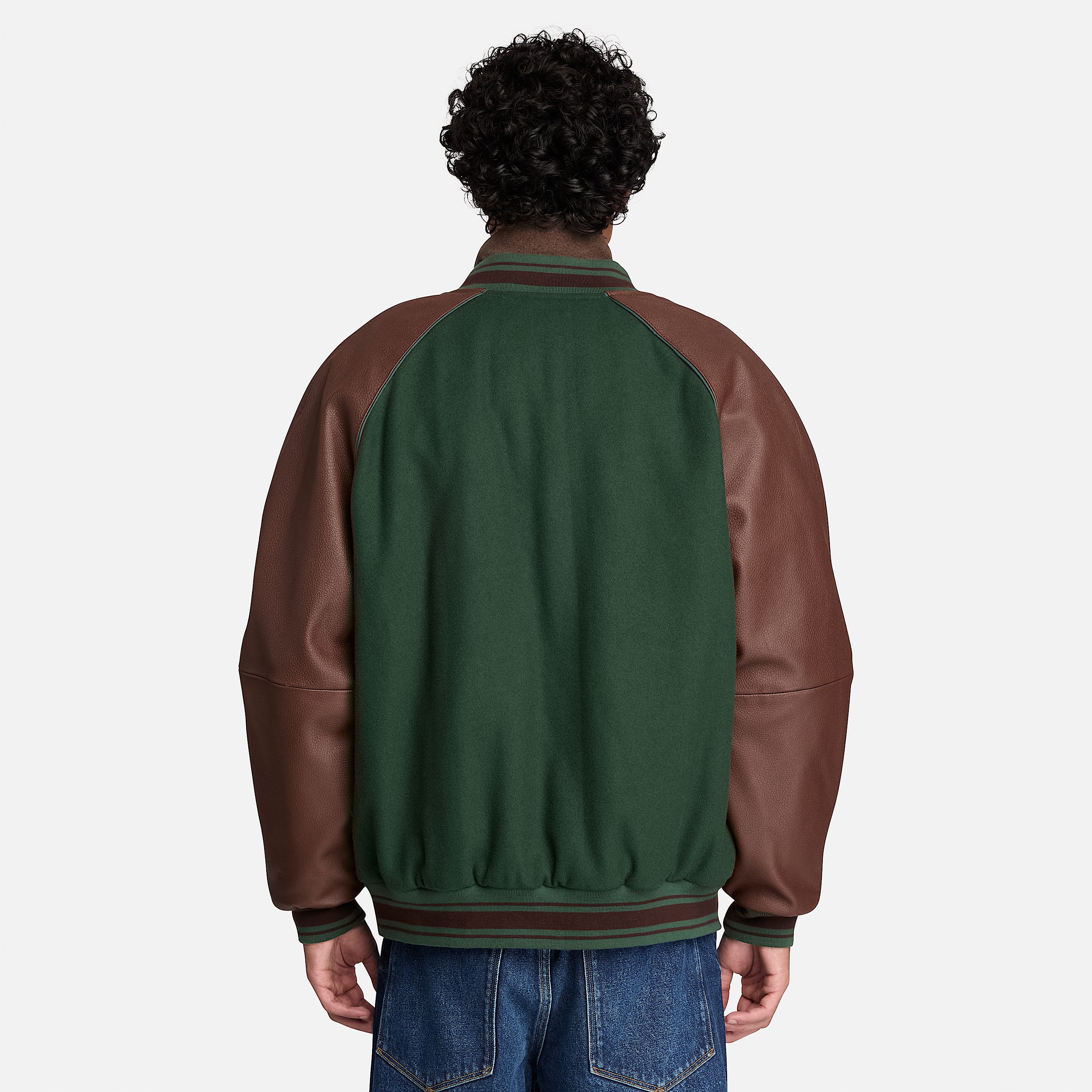 Chaqueta Varsity Signature para hombre en marrn oscuroverde oscuro TBL marrn ALT8