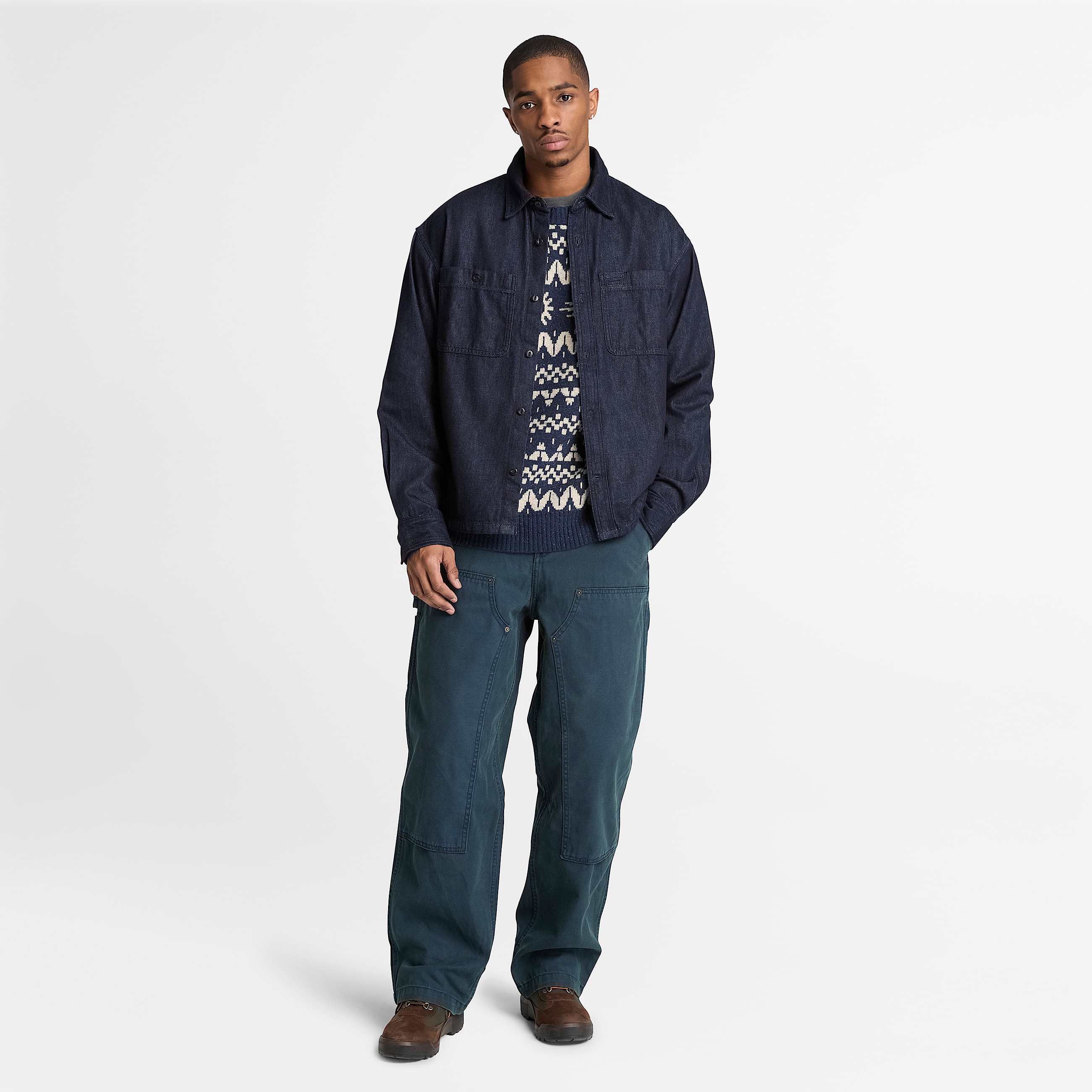 Rindge Double Knee Canvas Carpenter Trouser for Men in Dark Blue TBL Blue ALT2