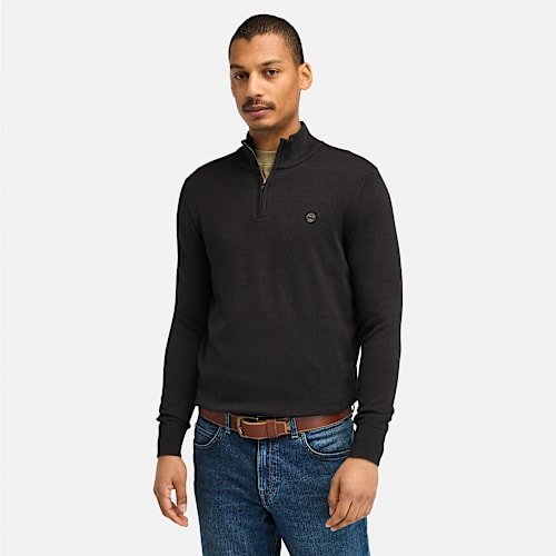 Williams River Quarter-Zip Jumper for Men in Dark Blue