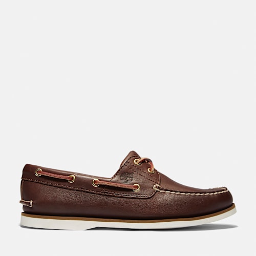 Timberland® Authentic 3-Eye Lug Handsewn Boat Shoe for Men in Brown