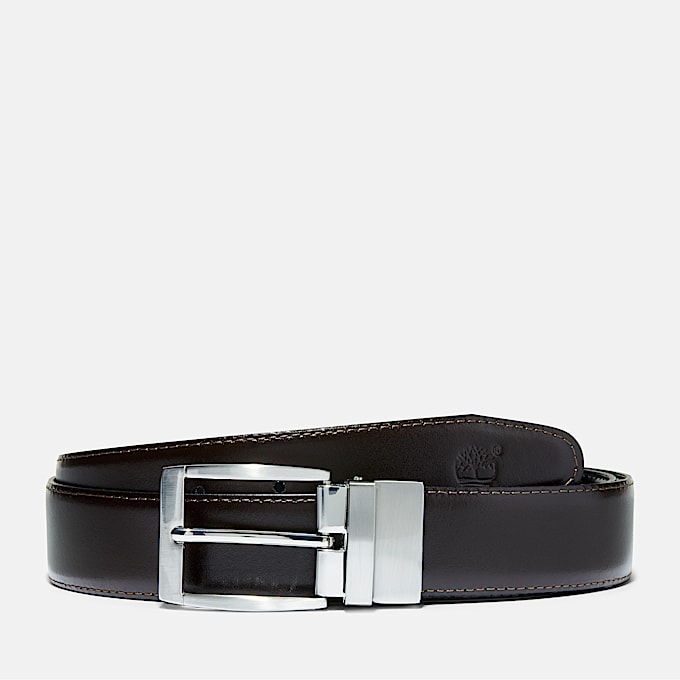 Bay Ridge 35mm Classic Reversible Leather Belt for Men in Dark Brown - 1
