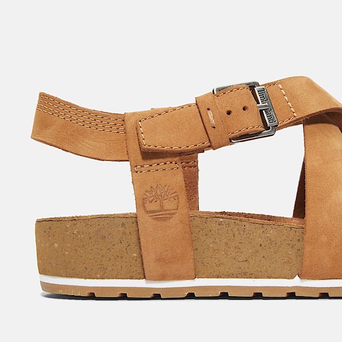 Sandália com Tira Traseira Malibu Waves para Mulher em castanho