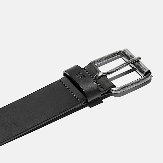 Ceinture en cuir de 40 mm pour homme en noir