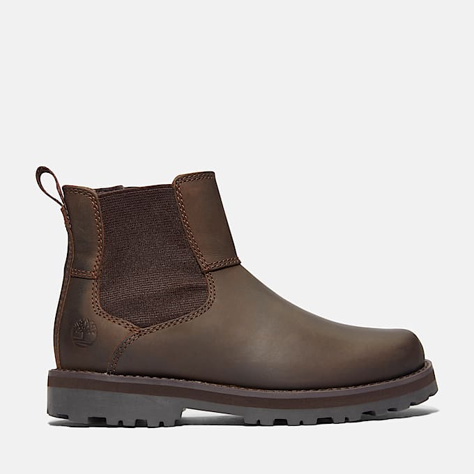 Courma Kid Chelsea Boot for Youth in Dark Brown TBL Brown HERO