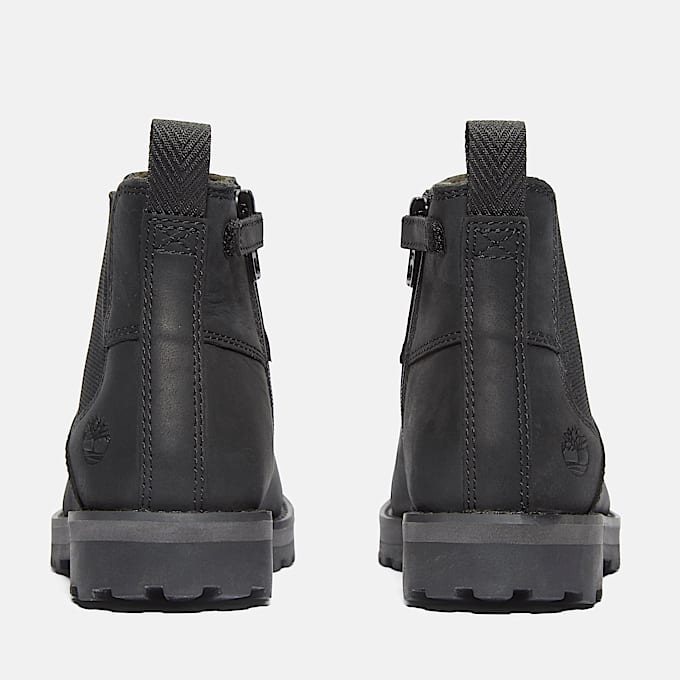 Courma Kid Chelsea Boot for Youth in Black TBL Black ALT4