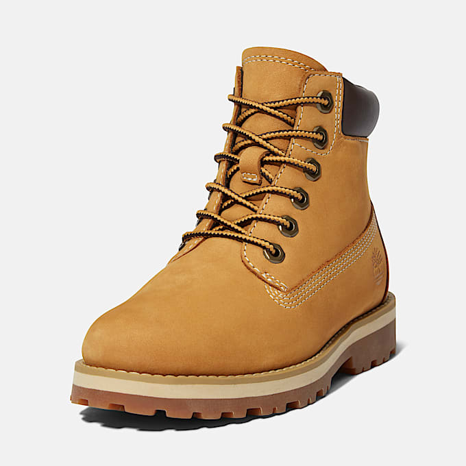 Courma Kid Laceup Boot for Youth in Yellow TBL Yellow ALT8