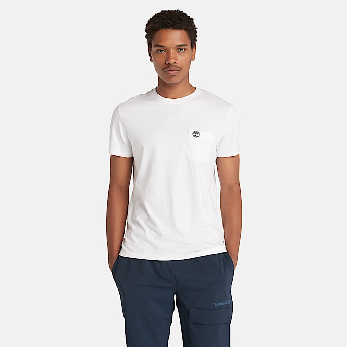 Dunstan River HerrenTShirt mit Tasche in Wei TBL Wei HERO