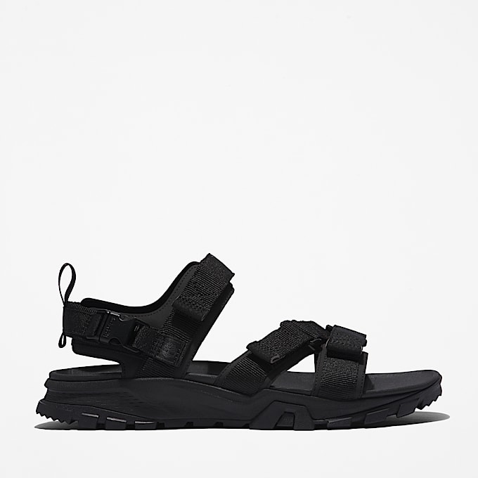 Garrison Trail Backstrap Sandal for Men in Black TBL Black HERO