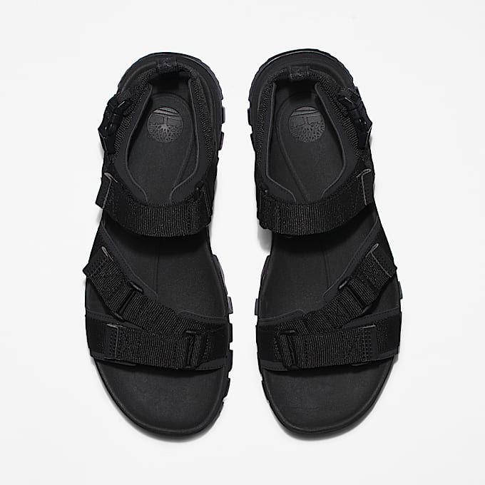 Sandalias con tira trasera Garrison Trail para hombre en negro