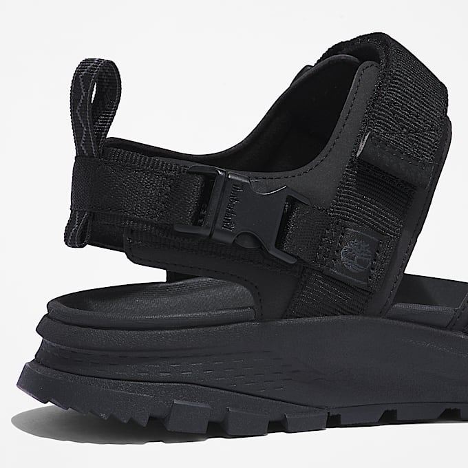 Sandalias con tira trasera Garrison Trail para hombre en negro
