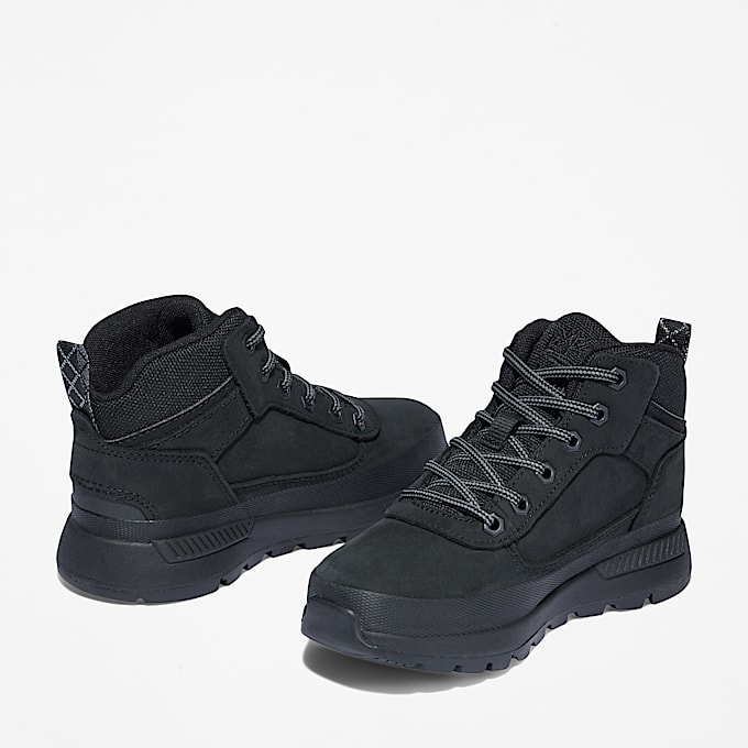 Halbhoher Field Trekker Sneaker für Kinder in Schwarz