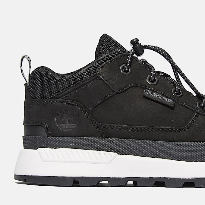 Zapatillas Field Trekker con cordones elásticos para niños (de 30,5 a 35) en negro