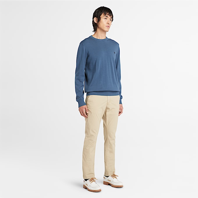 Claremont Poplin Chino Trouser for Men in Beige