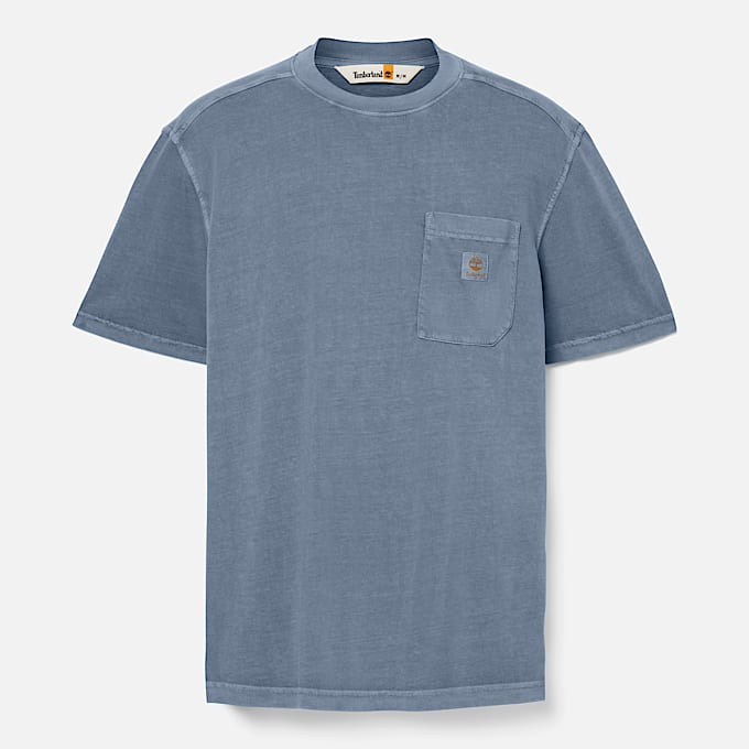 Stckgefrbtes Merrymack River TShirt mit Brusttasche fr Herren in Blau TBL Blau ALT4