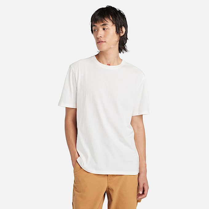 Dunstan River achteraf gekleurd T-shirt met korte mouwen voor heren in ongeverfde stof - 1