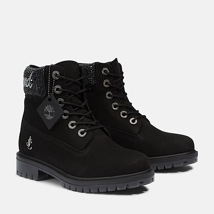 Stivale 6 Inch con Cristalli Jimmy Choo x Timberland® da Donna in colore nero