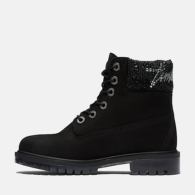 Stivale 6 Inch con Cristalli Jimmy Choo x Timberland® da Donna in colore nero