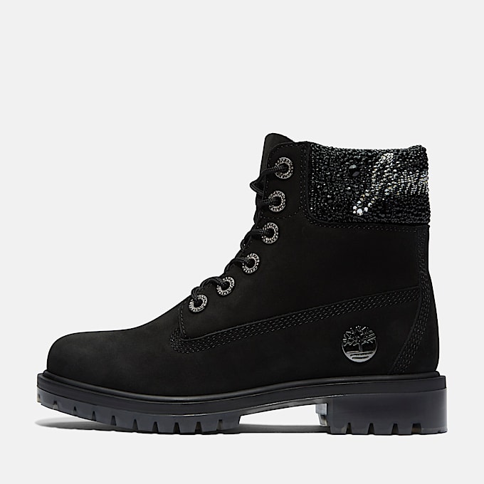 Stivale 6 Inch con Cristalli Jimmy Choo x Timberland® da Donna in colore nero
