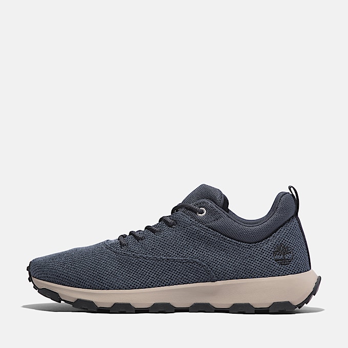 Basket basse à lacets Winsor Park pour homme en bleu foncé