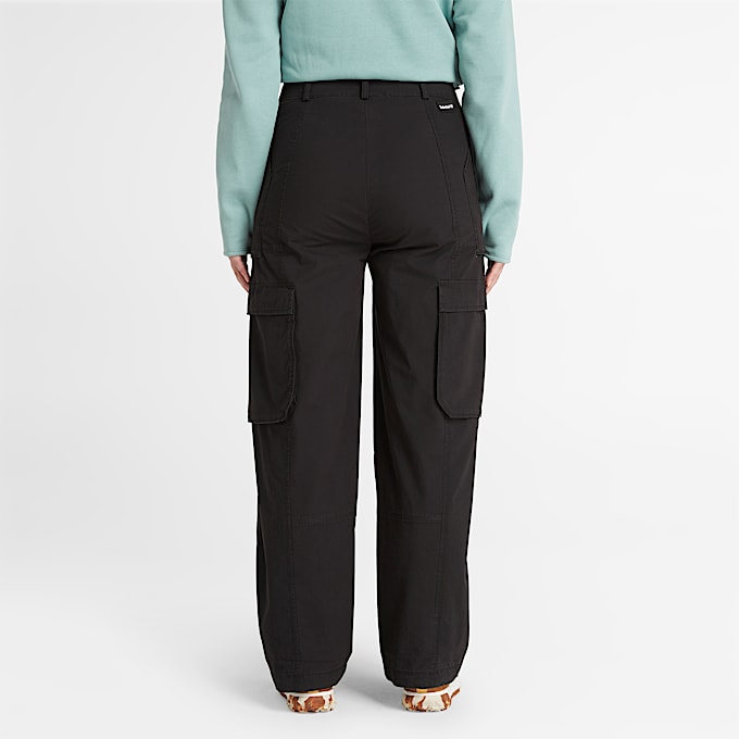 Gewebte UtilityHose fr Damen in Schwarz TBL Schwarz ALT4