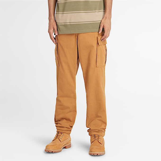 Brookline Twill Cargo Trouser for Men in Yellow - 1