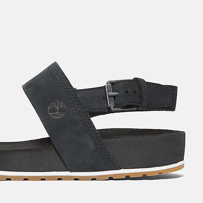 Sandalias Malibu Waves con cinta en el talón para mujer en negro