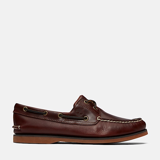 Classic 2-Eye Boat Shoe for Men in Brown - 1